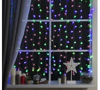 Занавес Luazon DECOR Ежики IP20, УМС вилка, 2х1.5 м, Н.С. LED-360-220V, моргает, RGRB 2361728
