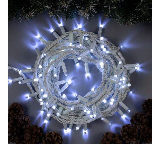 Гирлянда-нить Luazon PRO, IP65, УМС, 10 м, Н.Б. 3W LED-100-220V, белый 3584110