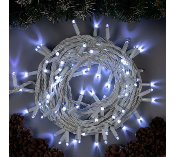 Гирлянда-нить Luazon PRO, IP65, УМС, 10 м, Н.Б. 3W LED-100-220V, мерцание, белый 3584123