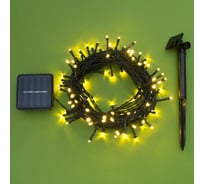 Гирлянда-нить Luazon ECO, IP44, 10 м, Н.Т. LED-100-1.2V, 2 режима, теплый белый 4137005