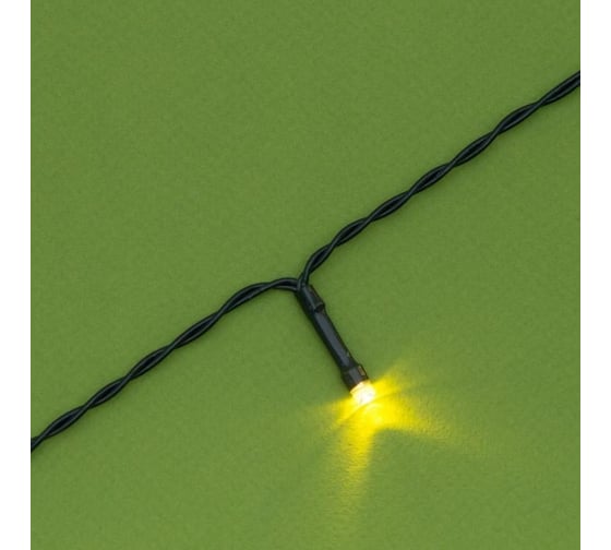 Гирлянда-нить Luazon ECO, IP44, 10 м, Н.Т. LED-100-1.2V, 2 режима, теплый белый 4137005