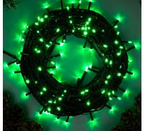 Гирлянда-нить Luazon ECO, IP20, 20 м, Н.Т. LED-200-220V, 8 режимов, зеленый 3556817