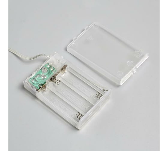 Хвост Luazon ROSA IP20, 1 м, 10 нитей, Н.М. LED1608-100-4.5V, ААx3, 2 режима, теплый белый 5206118