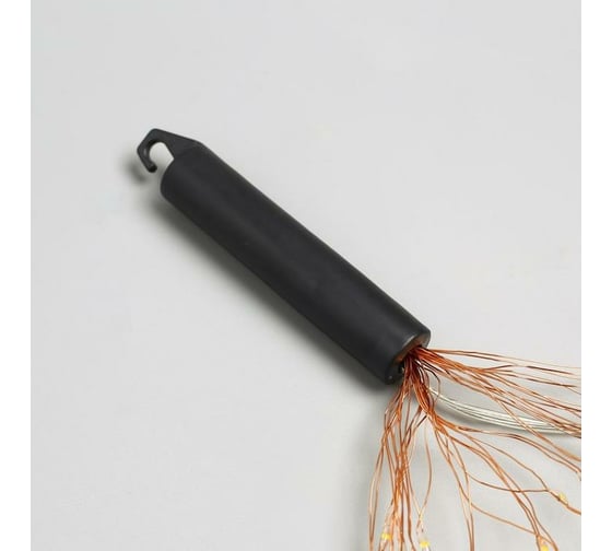 Хвост Luazon ROSA IP20, 2 м, 20 нитей, Н.М. LED1608-400-12V, БП в комплекте, фиксинг, теплый белый 5206139