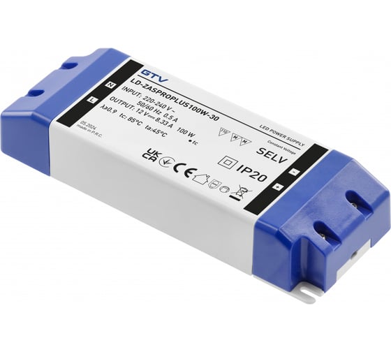 Блок питания для светодиодов GTV LED PRO+ 220/12V 100W IP 20 LD-ZASPROPLUS100W-30