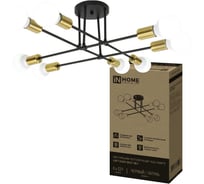 Светильник потолочный под лампу IN HOME LOFT EASY-8E27-BLT 8хЕ27 черный, латунь 4690612062679