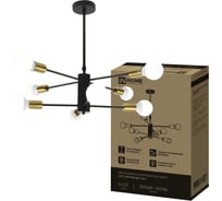 Светильник потолочный под лампу IN HOME LOFT SPUTNIK-8E27-BLT 8хЕ27 черный, латунь 4690612062716