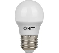 Светодиодная лампа HiTT 15Вт, 950 Лм, 3000К, цоколь E27, IC драйвер, колба шарик, -PL-G45-15-230 7010052