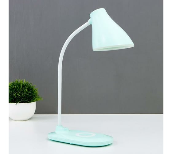 Настольная лампа RISALUX 16267/1GR LED, 3Вт, 3 режима, USB, зеленый, 9,7х18х43 см 5353799 1