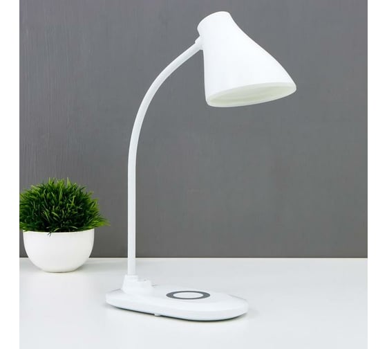 Настольная лампа RISALUX 16267/1WT LED 3Вт, 3 режима, USB, белый, 9,7х18х43 см 5353801 1