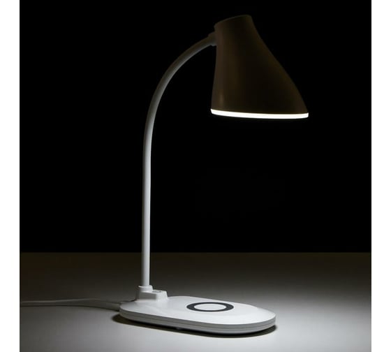 Настольная лампа RISALUX 16267/1WT LED 3Вт, 3 режима, USB, белый, 9,7х18х43 см 5353801