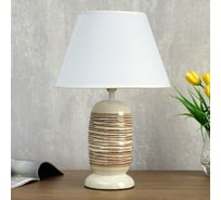 Настольная лампа RISALUX 08948/1 E14, 40Вт, белый/кофе, 25х25х38 см 4733933