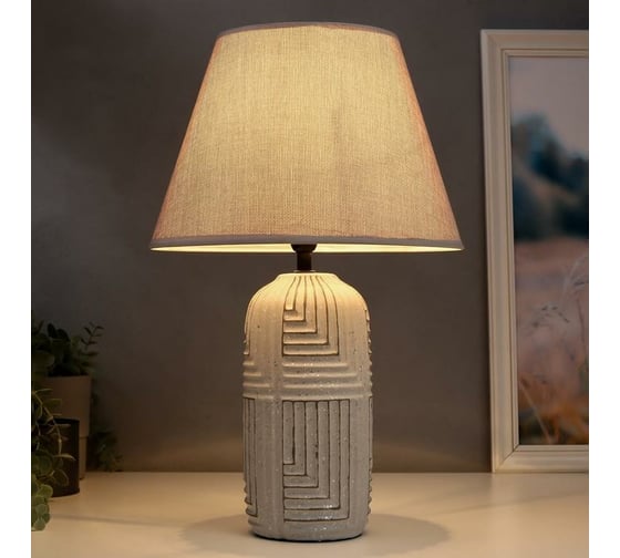 Настольная лампа RISALUX 16311/1GR E14, 40Вт, серый, 27х27х44 см 5448945