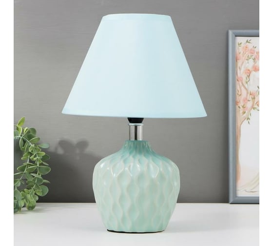 Настольная лампа RISALUX 16367/1BL, E14, 40Вт, голубой, 20х20х30 см 5448826
