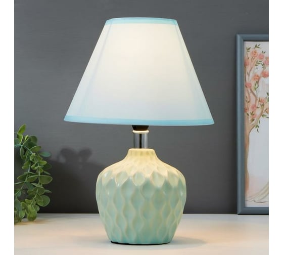 Настольная лампа RISALUX 16367/1BL, E14, 40Вт, голубой, 20х20х30 см 5448826