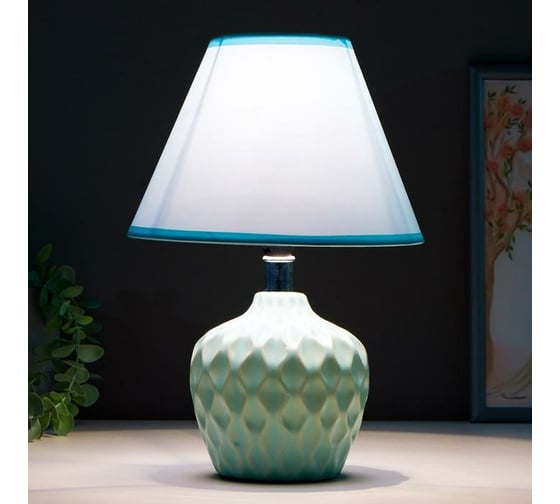 Настольная лампа RISALUX 16367/1BL, E14, 40Вт, голубой, 20х20х30 см 5448826