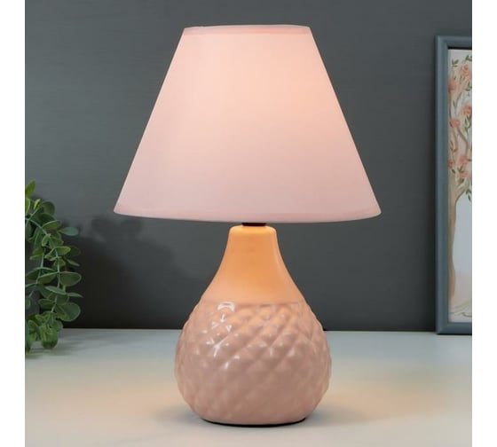 Настольная лампа RISALUX 16369/1PK, E14, 40Вт, розовый, 20х20х30 см 5448831