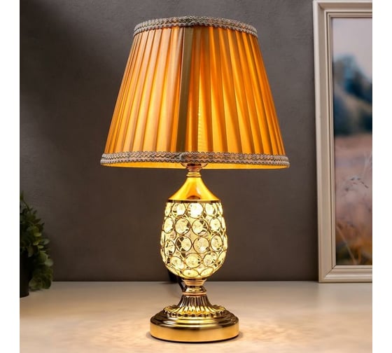 Настольная лампа RISALUX 16433/1GD, Е27, 40Вт, золото, 25х25х41 см 5469673