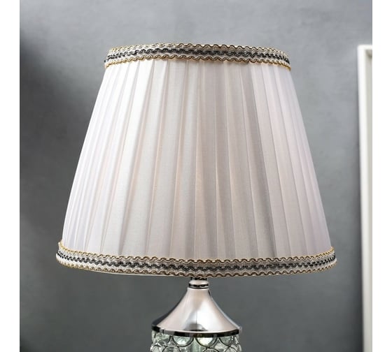 Настольная лампа RISALUX 16433/1SL, Е27, 40Вт, серебро, 25х25х41 см 5469672