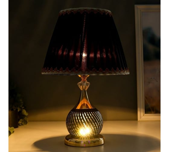 Настольная лампа RISALUX 16434/1BK, Е27, 40Вт, черно-золотой, 27,5х27,5х42 см 5469674