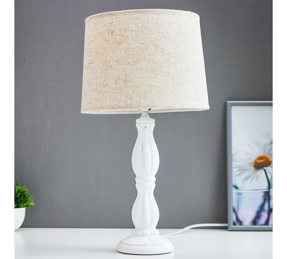 Настольная лампа RISALUX 16628/1WT, E27, 40Вт, белый, 25х25х48 см 6300863