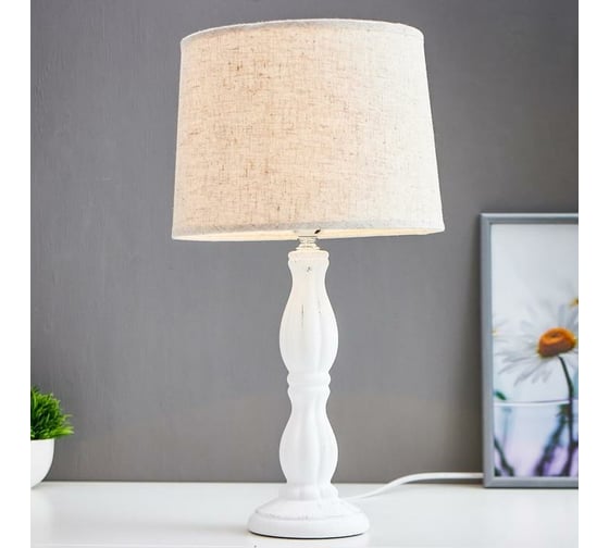 Настольная лампа RISALUX 16628/1WT, E27, 40Вт, белый, 25х25х48 см 6300863