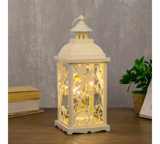 Ночник "Фонарь и природа" RISALUX LED белый 13,5х13,5х39 см. 4304053