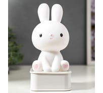 Ночник "Зайчонок" RISALUX LED от батареек 4хАА USB RGB белый 9х9х19,5 см 5136265