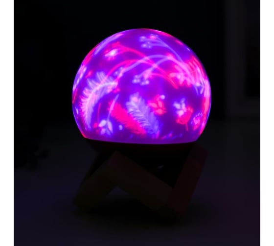 Ночник "Колоски" RISALUX LED USB RGB 9,5х9,5х12,5 см 5478565