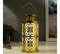 Ночник "Меандр" RISALUX LED от батареек 3хААА золото 10,5х10,5х22,5 см 5184382