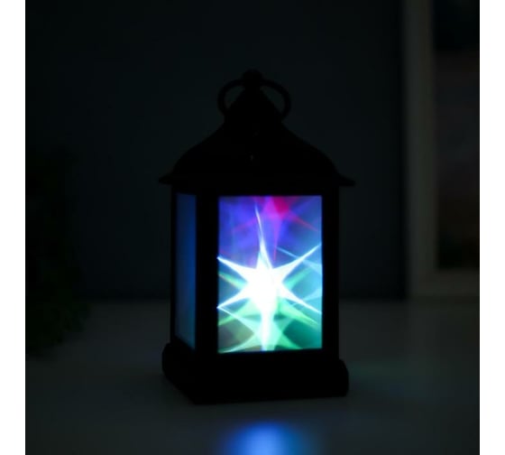 Ночник "Мерцание" RISALUX LED от батареек 3АА черный 10,5х20,5х22,5 см 5448906