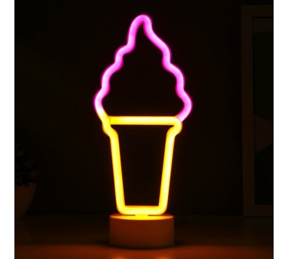 Ночник "Мороженое в стаканчике" RISALUX LED USB белый 8х12,5х29,5 см 5060129