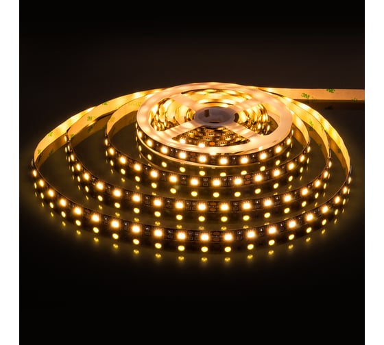 Светодиодная лента Elektrostandard 5050 24V 60Led 14,4W IP20 Black 3300K тёплый белый a053682