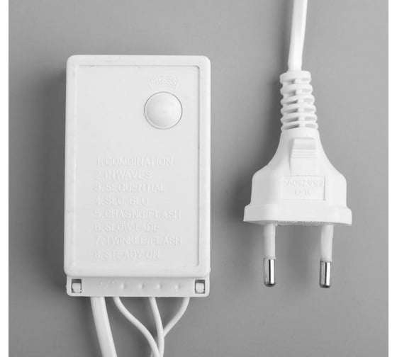 Гирлянда-нить Luazon ECO, IP44, 10 м, Н.Б. LED-100-220V, 8 режимов, красный 3584141