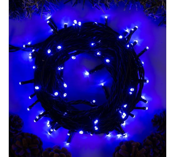 Гирлянда-нить Luazon SPEC, IP44, УМС, 10 м, Н.Т. 3W LED-100-220V, синий 187243
