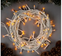 Гирлянда-нить Luazon ECO, IP44, 10 м, Н.Б. LED-100-220V, 8 режимов, желтый 3584139