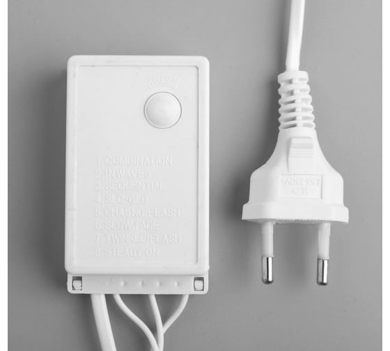Гирлянда-нить Luazon ECO, IP44, 10 м, Н.Б. LED-100-220V, 8 режимов, желтый 3584139