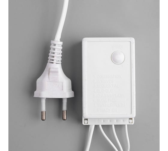 Гирлянда-нить Luazon ECO, IP44, 20 м, Н.Б. LED-200-220V, 8 режимов, фиолетовый 3584147