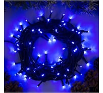 Гирлянда-нить Luazon SPEC, IP44, 10 м, Н.Т. УМС-2W, LED-100-24В, без БП, 8 режимов, синий 5167147