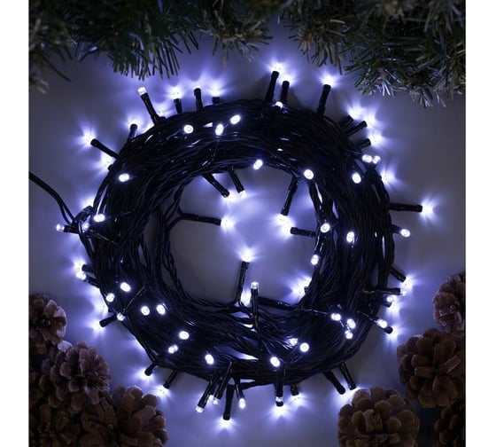 Гирлянда-нить Luazon SPEC, IP44, 10 м, Н.Т. УМС-2W, LED-100-24В, без БП, фиксинг, белый 5167166 1