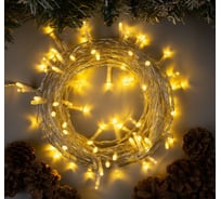 Гирлянда-нить Luazon SPEC, IP44, 10 м, Н.С. УМС-2W, LED-100-24В, без БП, 8 режимов, теплый белый 5167160