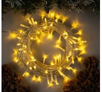 Гирлянда-нить Luazon SPEC, IP44, 10 м, Н.С. УМС-2W, LED-100-24В, без БП, фиксинг, теплый белый 5167182