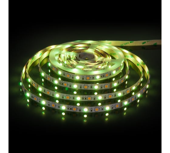 Светодиодная лента Elektrostandard 60Led 14,4W IP20 RGB 3300K теплый белый (5050+5050 24V 60Led 14,4W IP20 RGBW) a053728