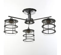 Люстра BayerLux "Аган" E27 3х60Вт черный-серебро 53х53х30 см 2468682