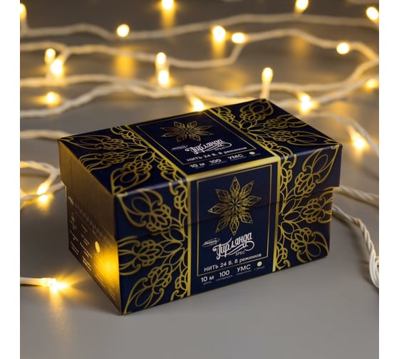 Гирлянда-нить Luazon SPEC, IP44, 10 м, Н.Б. УМС-2W, LED-100-24В, без БП, 8 режимов, теплый белый 5167153