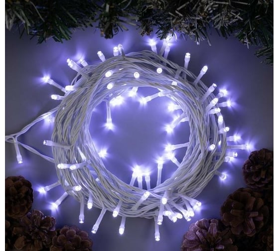 Гирлянда-нить Luazon SPEC, IP44, 10 м, Н.Б. УМС-2W, LED-100-24В, без БП, 8 режимов, белый 5167152