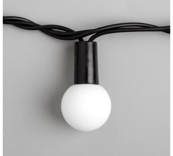 Гирлянда-нить Luazon DCR, IP44, шарики большие d 2.5 см, 10 м, Н.Т. LED-100-220V, мигание, мультиколор 185539