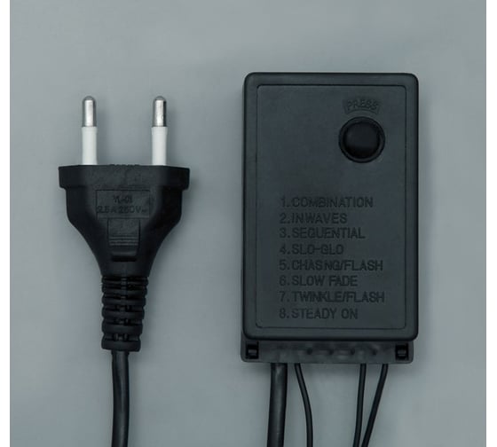 Гирлянда-нить Luazon DCR, IP44, шарики d 1.5 см, 20 м, Н.Т. LED-200, 8 режимов, красный 705954