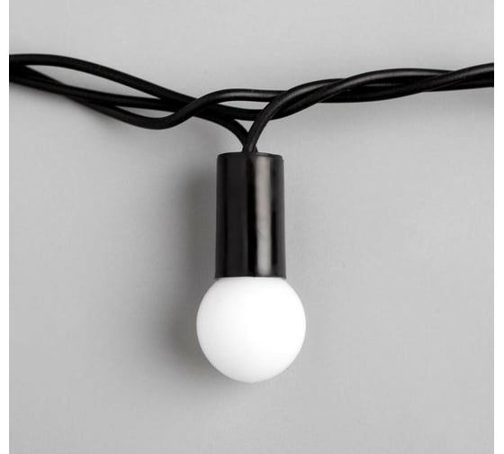 Гирлянда-нить Luazon DCR, IP44, шарики d 1.5 см, 10 м, Н.Т. LED-100-220V, 8 режимов, белый 671565