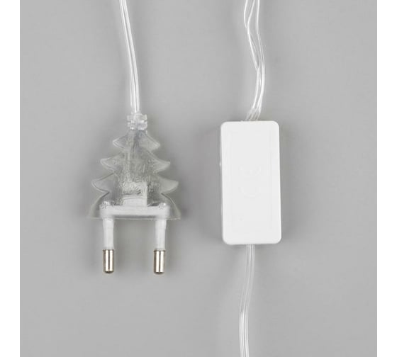 Гирлянда-нить Luazon DCR, 5 м, клубки снежные 6 см, IP20, LED-20-220V, фиксинг, белый 3590729